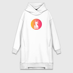 Женское худи-платье День победы 80 лет, цвет: белый