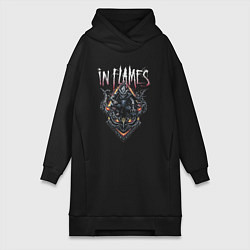 Женское худи-платье In Flames Mask, цвет: черный