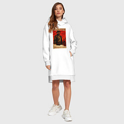 Женское худи-платье Red dead redemtion постер, цвет: белый — фото 2