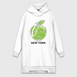 Женское худи-платье Сity of New York, цвет: белый