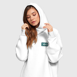 Женское худи-платье Игрок - 380, цвет: белый — фото 2