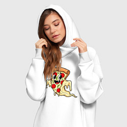 Женское худи-платье Призрачная пицца, цвет: белый — фото 2