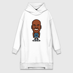 Женское худи-платье Малыш Шакил, цвет: белый