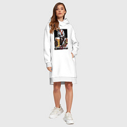 Женское худи-платье Kratos - god of bar, цвет: белый — фото 2