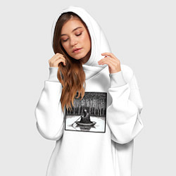 Женское худи-платье Призрак в лодке, цвет: белый — фото 2