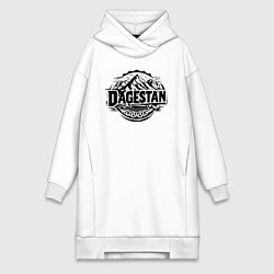 Женское худи-платье Горный Дагестан, цвет: белый