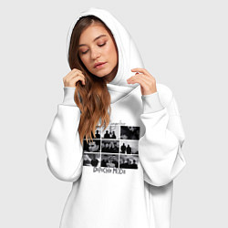 Женское худи-платье Depeche Mode - Strangelove - music video shots, цвет: белый — фото 2