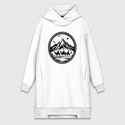 Женская толстовка-платье Караван у подножия гор