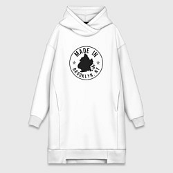 Женское худи-платье Сделано в Бруклине, цвет: белый