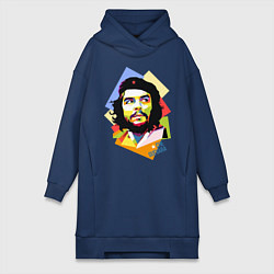 Женское худи-платье Che Guevara Art, цвет: тёмно-синий