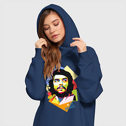 Женское худи-платье Che Guevara Art, цвет: тёмно-синий — фото 2
