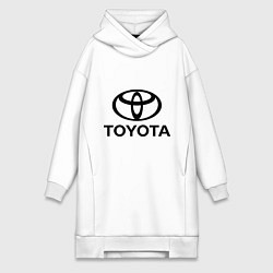 Женское худи-платье Toyota Logo, цвет: белый