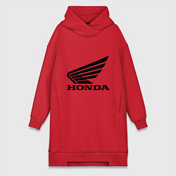 Женское худи-платье Honda Motor, цвет: красный