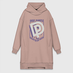 Женское худи-платье Deep Purple: Smoke on the water, цвет: пыльно-розовый