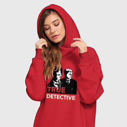 Женское худи-платье True Detective, цвет: красный — фото 2