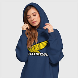 Женское худи-платье Honda, цвет: тёмно-синий — фото 2