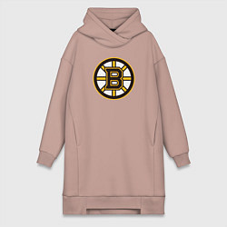 Женское худи-платье Boston Bruins, цвет: пыльно-розовый