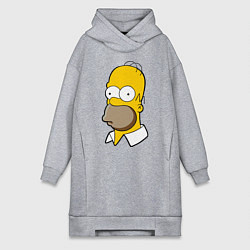 Женское худи-платье Sad Homer, цвет: меланж