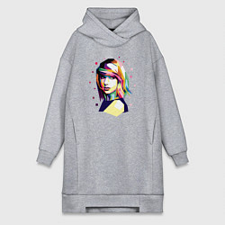 Женское худи-платье Taylor Swift Art, цвет: меланж