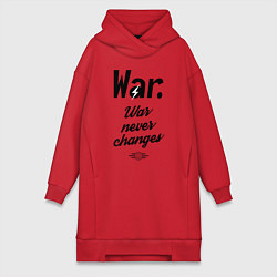 Женское худи-платье War never changes, цвет: красный