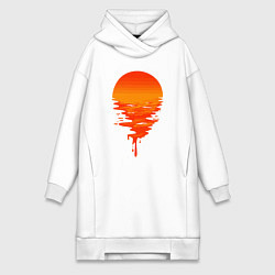 Женское худи-платье Sunset, цвет: белый