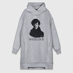 Женское худи-платье Sherlock Art, цвет: меланж
