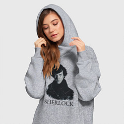 Женское худи-платье Sherlock Art, цвет: меланж — фото 2