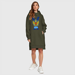Женское худи-платье ВМФ, цвет: хаки — фото 2
