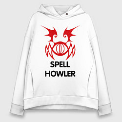 Толстовка оверсайз женская Dark Elf Mage - Spell Howler, цвет: белый