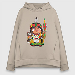 Женское худи оверсайз Забавные Индейцы 9