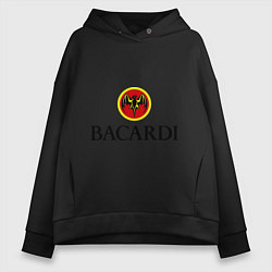 Толстовка оверсайз женская Bacardi, цвет: черный