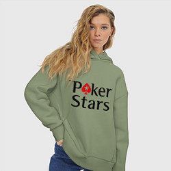 Толстовка оверсайз женская Poker Stars, цвет: авокадо — фото 2