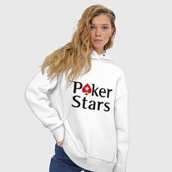 Толстовка оверсайз женская Poker Stars, цвет: белый — фото 2