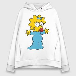 Толстовка оверсайз женская Maggie Simpson, цвет: белый