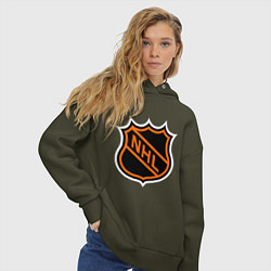 Толстовка оверсайз женская NHL, цвет: хаки — фото 2
