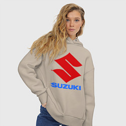 Толстовка оверсайз женская Suzuki цвета миндальный — фото 2