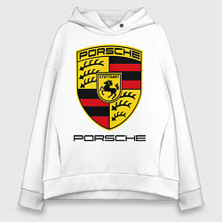 Толстовка оверсайз женская Porsche Stuttgart, цвет: белый