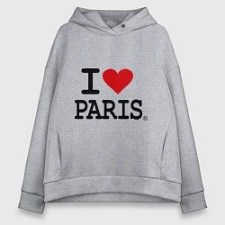 Женское худи оверсайз I love Paris