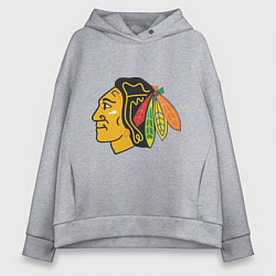 Толстовка оверсайз женская Chicago Blackhawks: Kane, цвет: меланж