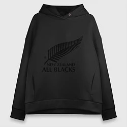 Женское худи оверсайз New Zeland: All blacks