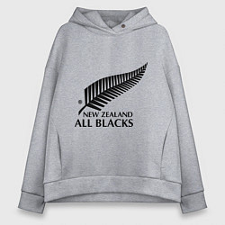 Женское худи оверсайз New Zeland: All blacks