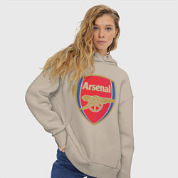 Толстовка оверсайз женская Arsenal FC, цвет: миндальный — фото 2