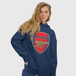 Толстовка оверсайз женская Arsenal FC, цвет: тёмно-синий — фото 2