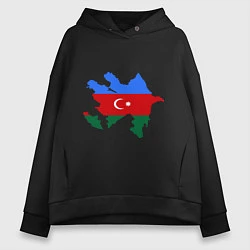 Женское худи оверсайз Azerbaijan map