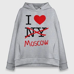 Женское худи оверсайз I love Moscow