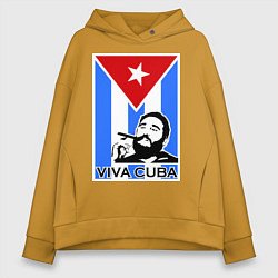 Женское худи оверсайз Fidel: Viva, Cuba!