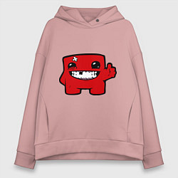 Женское худи оверсайз Super Meat Boy