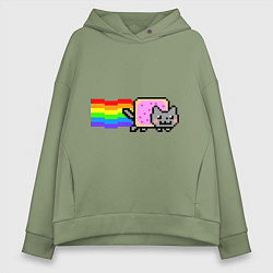 Женское худи оверсайз Nyan Cat