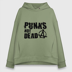 Женское худи оверсайз Punks not dead