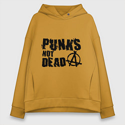 Женское худи оверсайз Punks not dead